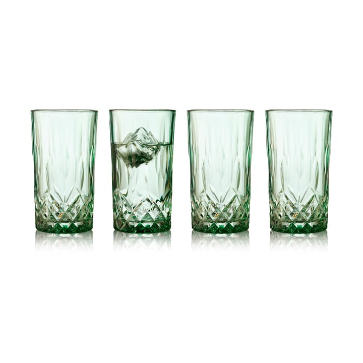 Sorrento highball glass 38 cl 4-pakning - Green - Lyngby Glas