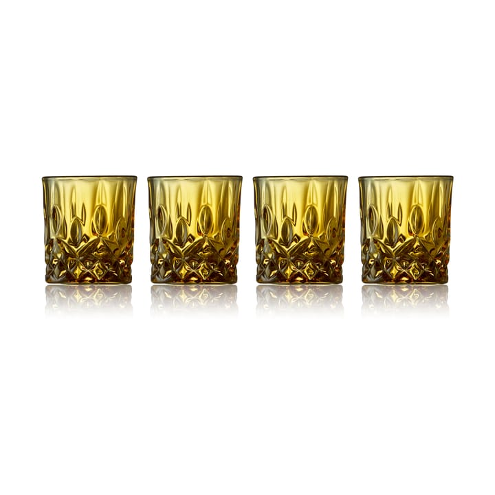 Sorrento shotglass 4 cl 4-pack - Amber - Lyngby Glas
