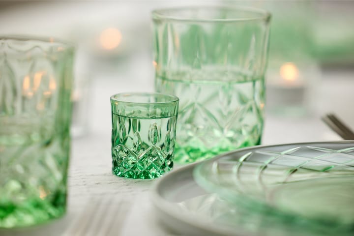 Sorrento shotglass 4 cl 4-pack - Grønn - Lyngby Glas