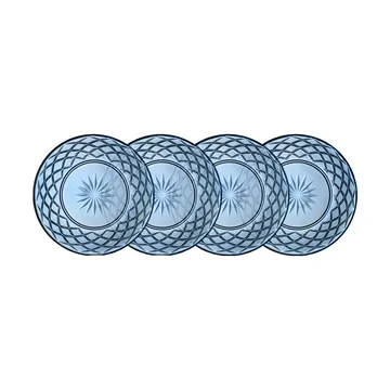 Sorrento tallerken Ø21 cm 4-pack - Blå - Lyngby Glas