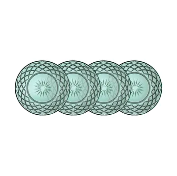 Sorrento tallerken Ø21 cm 4-pack - Grønn - Lyngby Glas