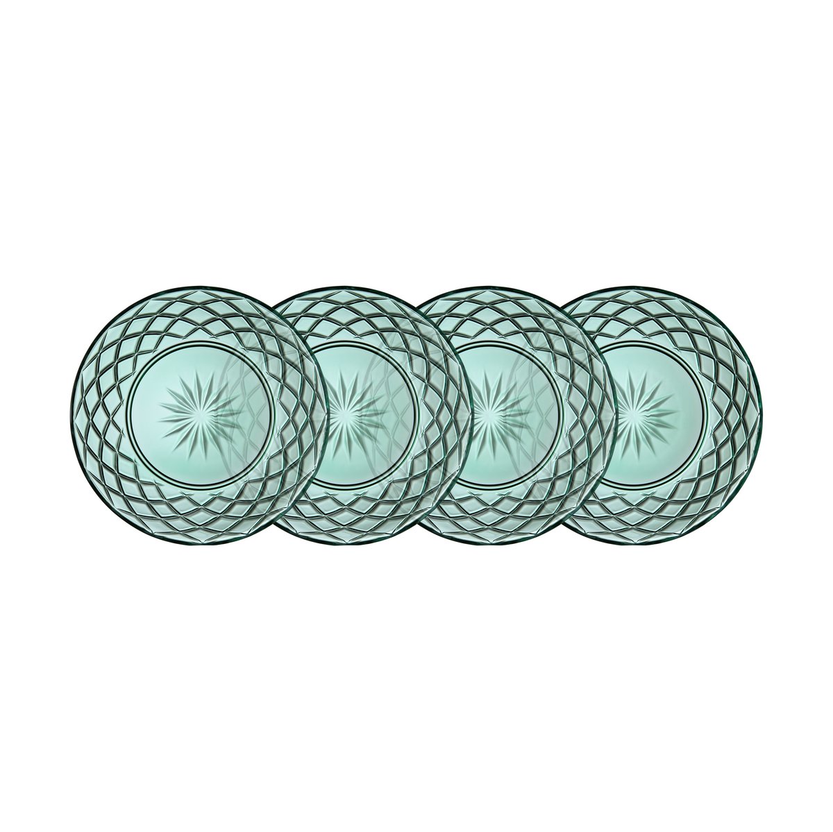 Lyngby Glas Sorrento tallerken Ø21 cm 4-pack Grønn