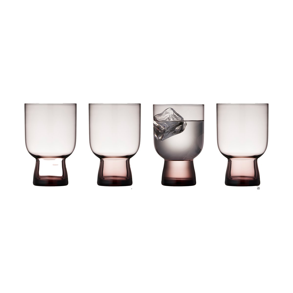 Lyngby Glas Sorrento vannglass 30 cl 4-pk Rosa | Skandinavisk Design | Vannglass | Rosa