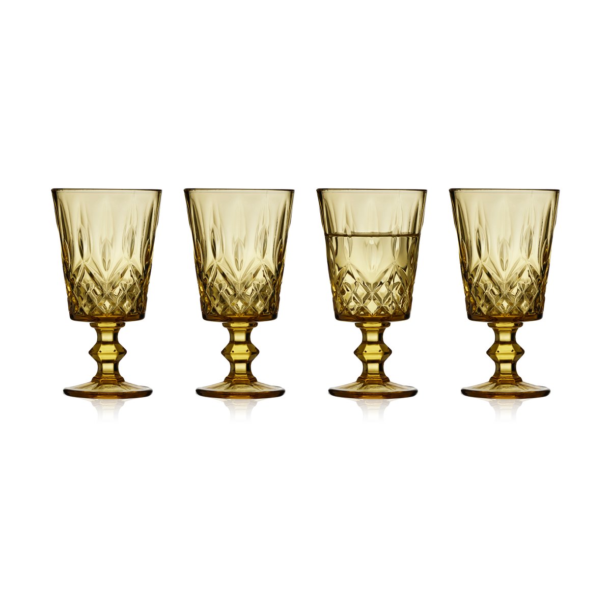 Lyngby Glas Sorrento vinglass 29 cl 4-pack Amber | Skandinavisk Design | Vinglass | Brun