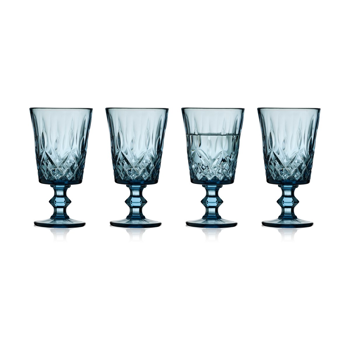 Lyngby Glas Sorrento vinglass 29 cl 4-pack Blå | Skandinavisk Design | Vinglass | Blå