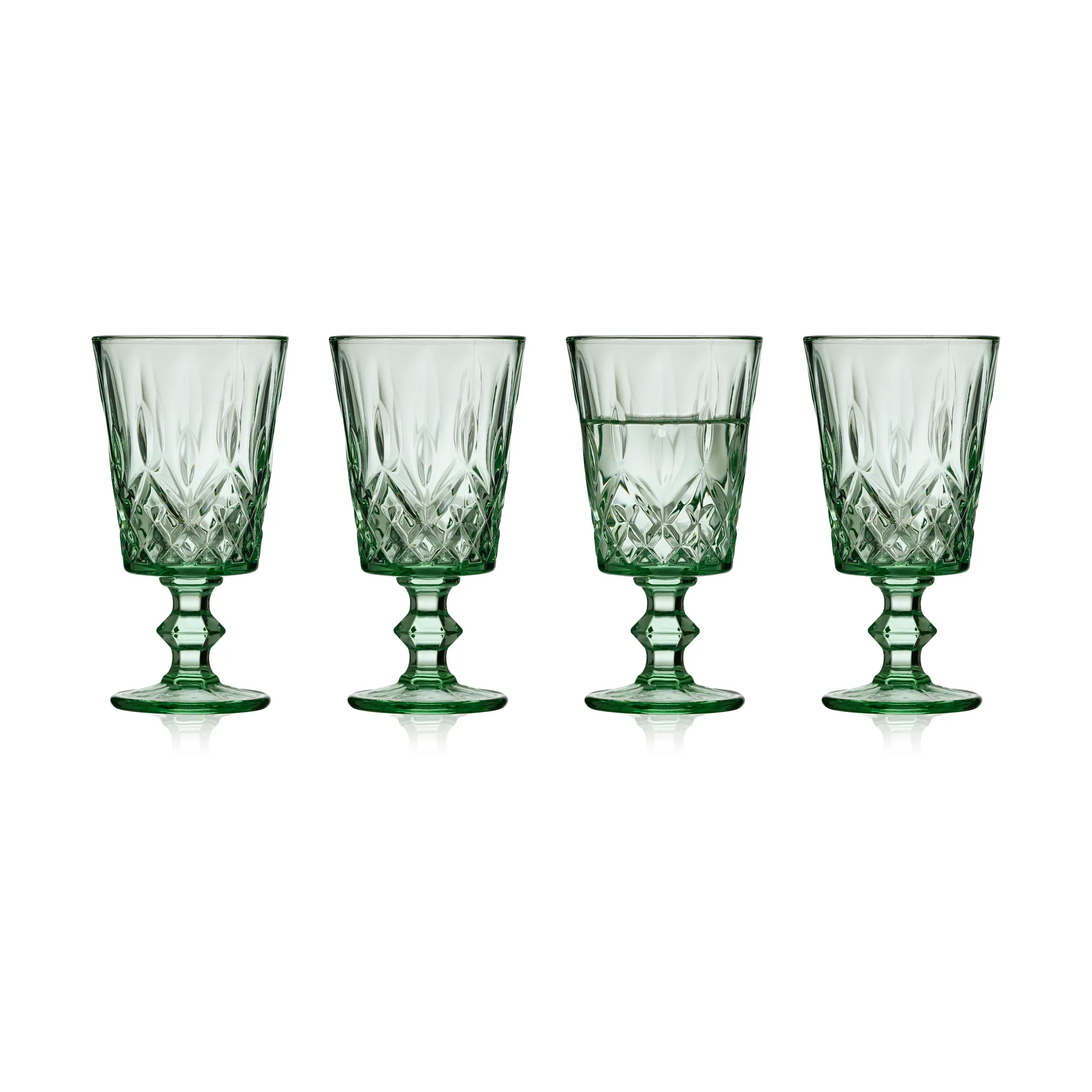Sorrento vinglass 29 cl 4-pack, Grønn Lyngby Glas