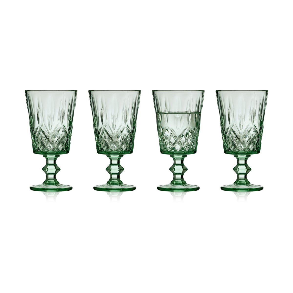 Lyngby Glas Sorrento vinglass 29 cl 4-pack Grnn | Skandinavisk Design | Vinglass | Grønn