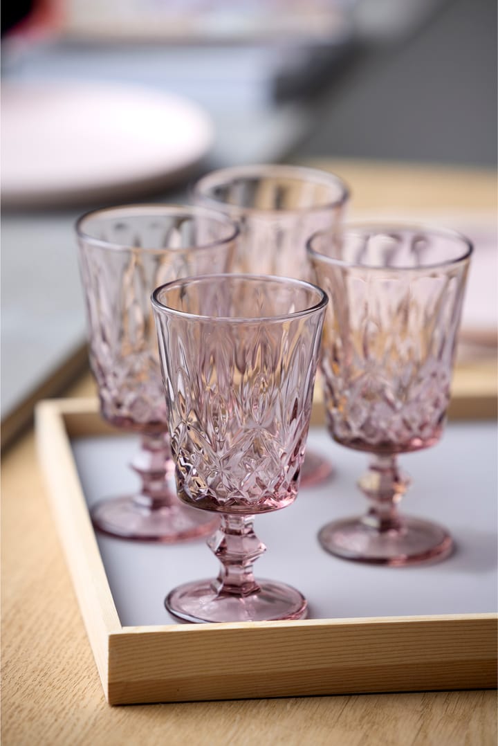 Sorrento vinglass 29 cl 4-pack - Pink - Lyngby Glas