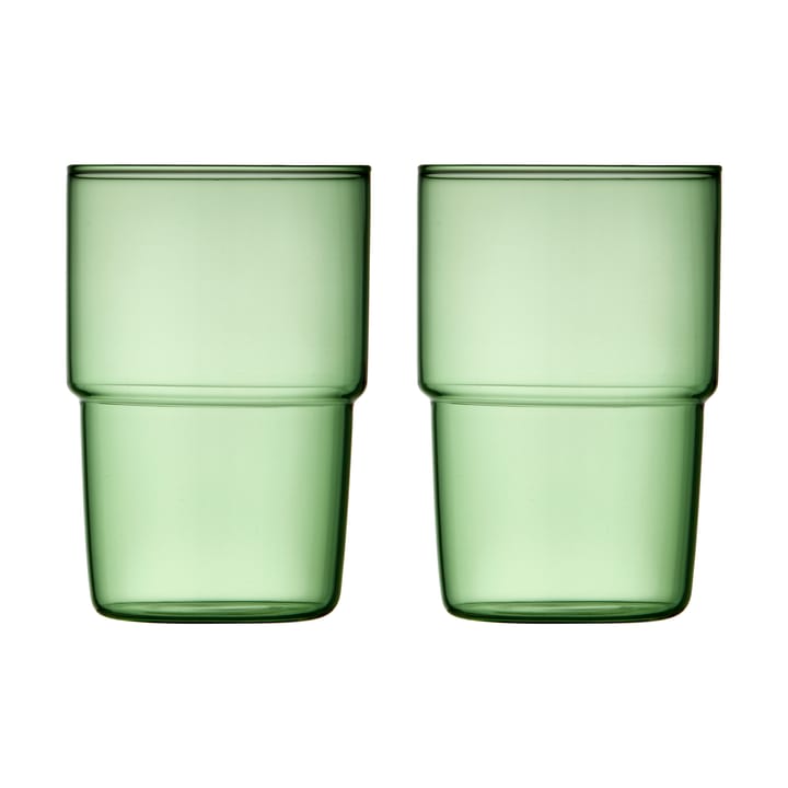 Torino glass 40 cl 2-pakning - Green - Lyngby Glas