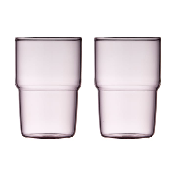 Torino glass 40 cl 2-pakning - Pink - Lyngby Glas