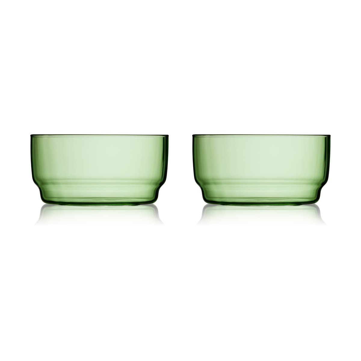 Lyngby Glas Torino skål 50 cl 2-pack Grønn