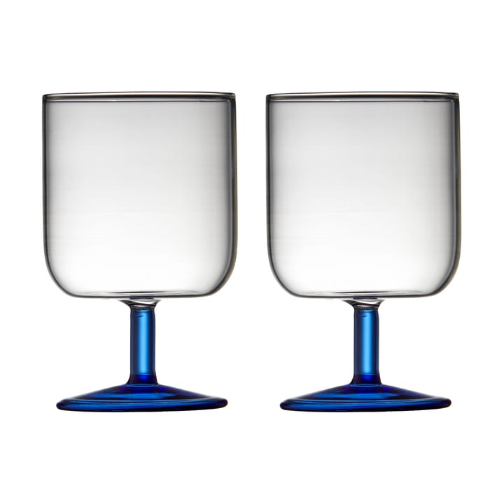 Torino vinglass 30 cl 2-pakning - Clear-blue - Lyngby Glas