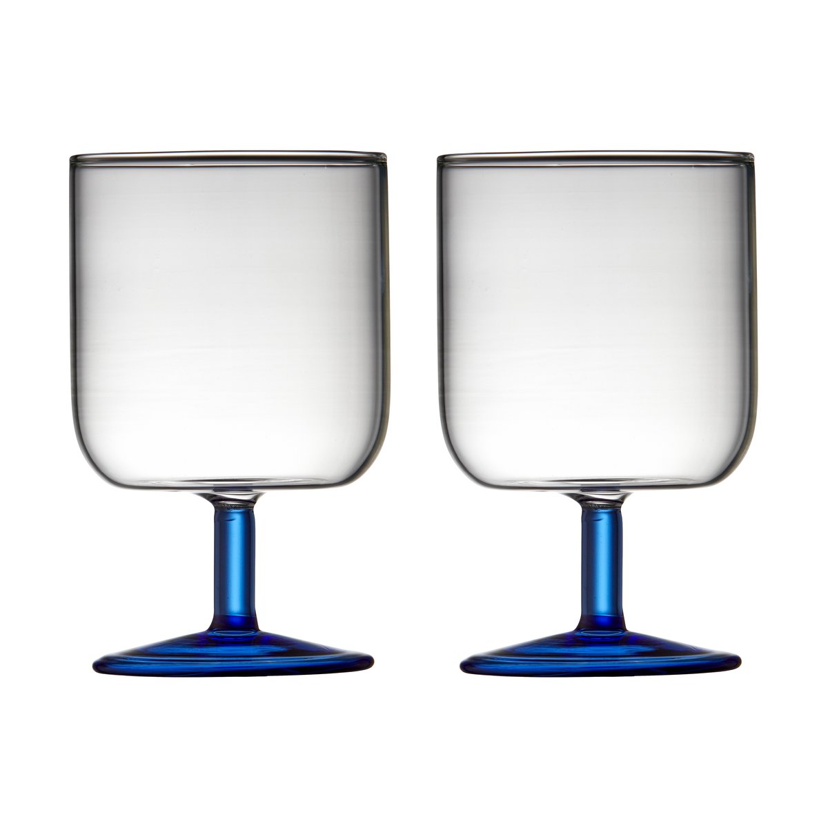 Lyngby Glas - Torino vinglass 30 cl 2 stk klar/blå