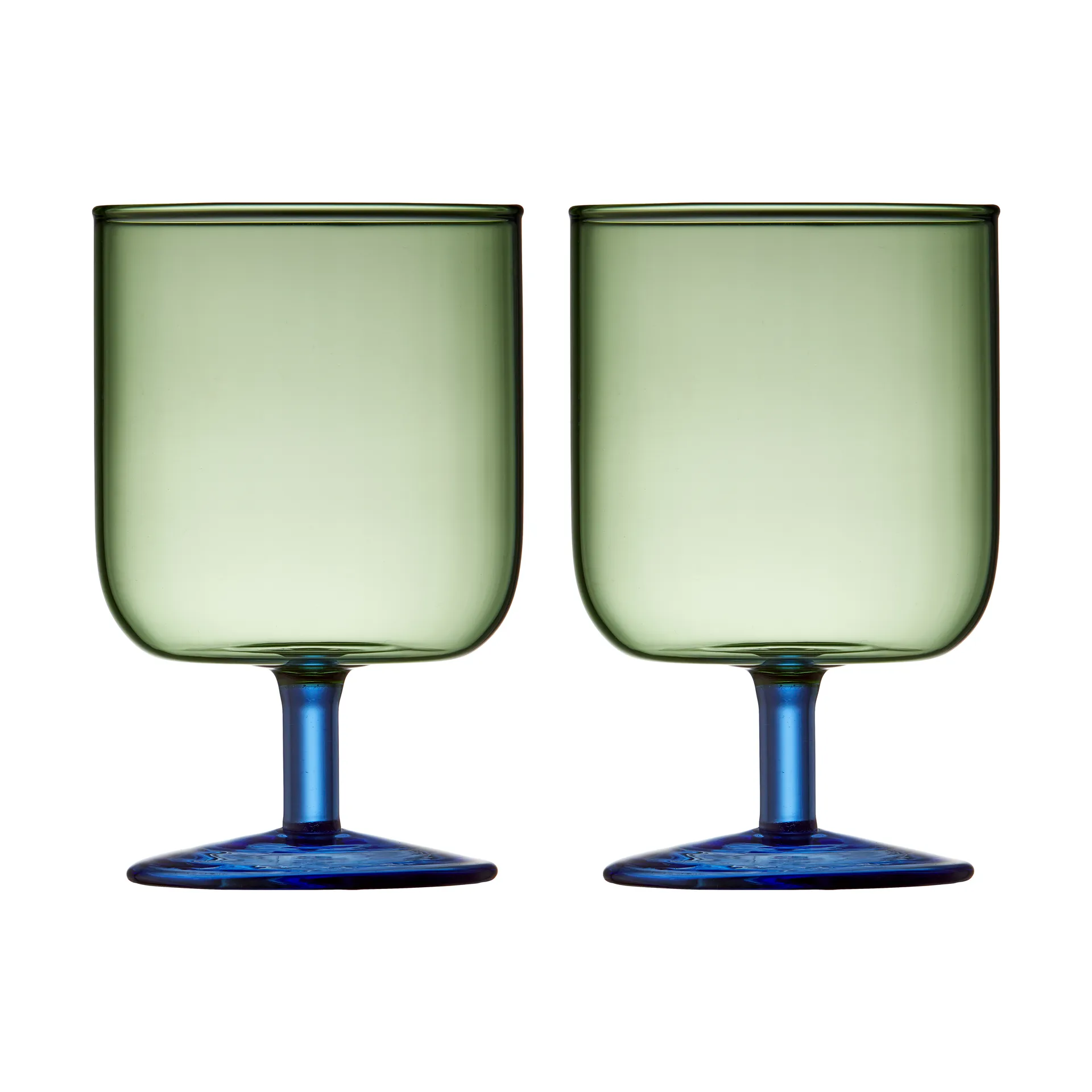 Torino vinglass 30 cl 2-pakning, Green-blue Lyngby Glas