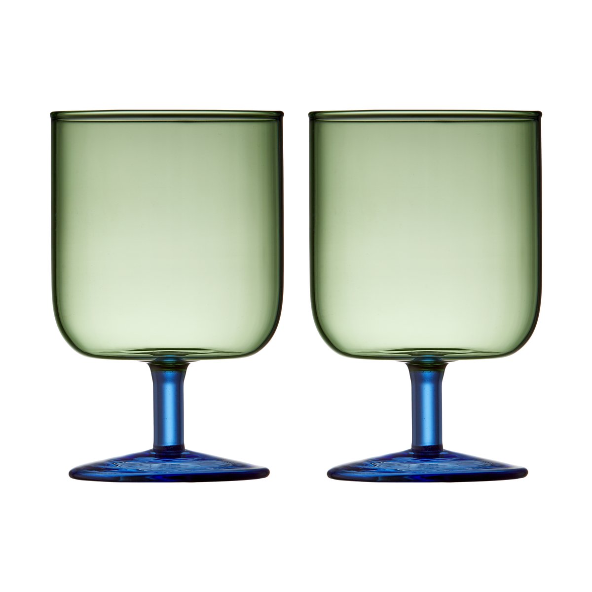 Lyngby Glas Torino vinglass 30 cl 2-pakning Green-blue