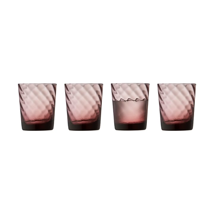 Vienna vannglass 30 cl 4-pakning - Pink - Lyngby Glas