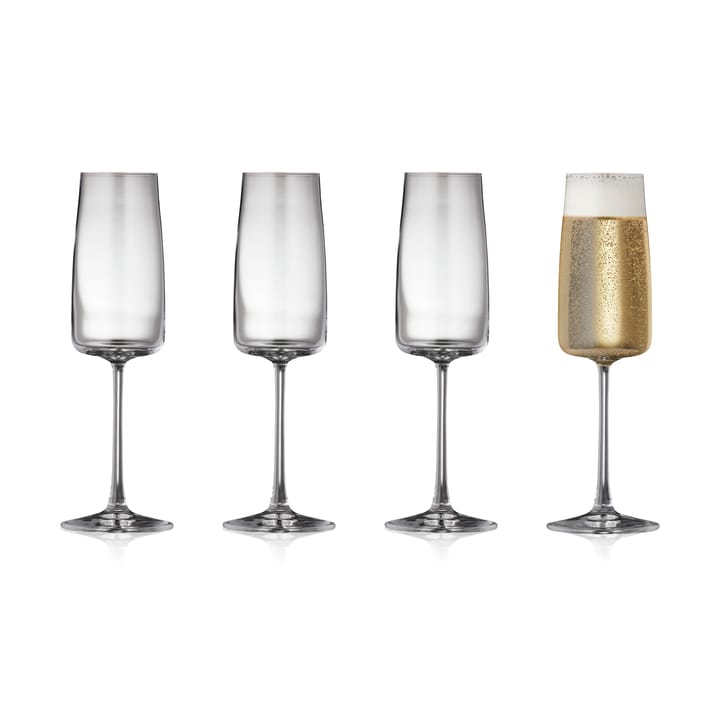 Zero champagneglass 30 cl 4-pakning - Krystall - Lyngby Glas