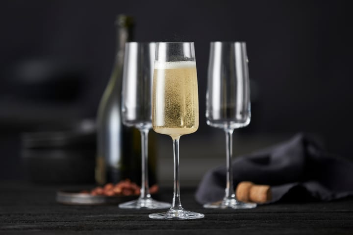 Zero champagneglass 30 cl 4-pakning - Krystall - Lyngby Glas