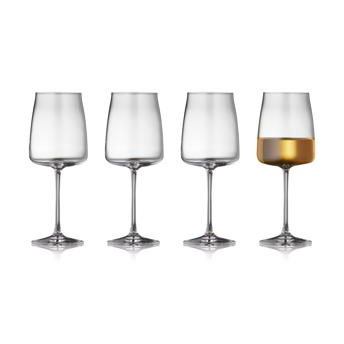 Lyngby Glas Zero hvitvinsglass 43 cl 4-pakning Krystall