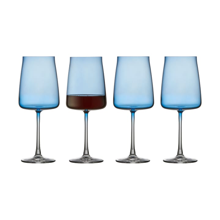 Zero rødvinsglass 54 cl 4-pakning - Blue - Lyngby Glas