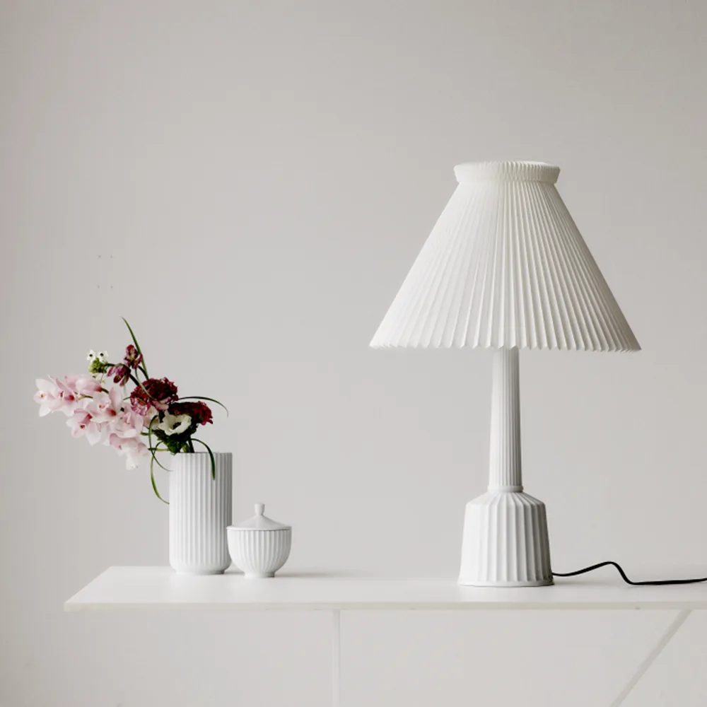 Esben klint bordlampe, hvit, h.44 cm Lyngby Porcelæn