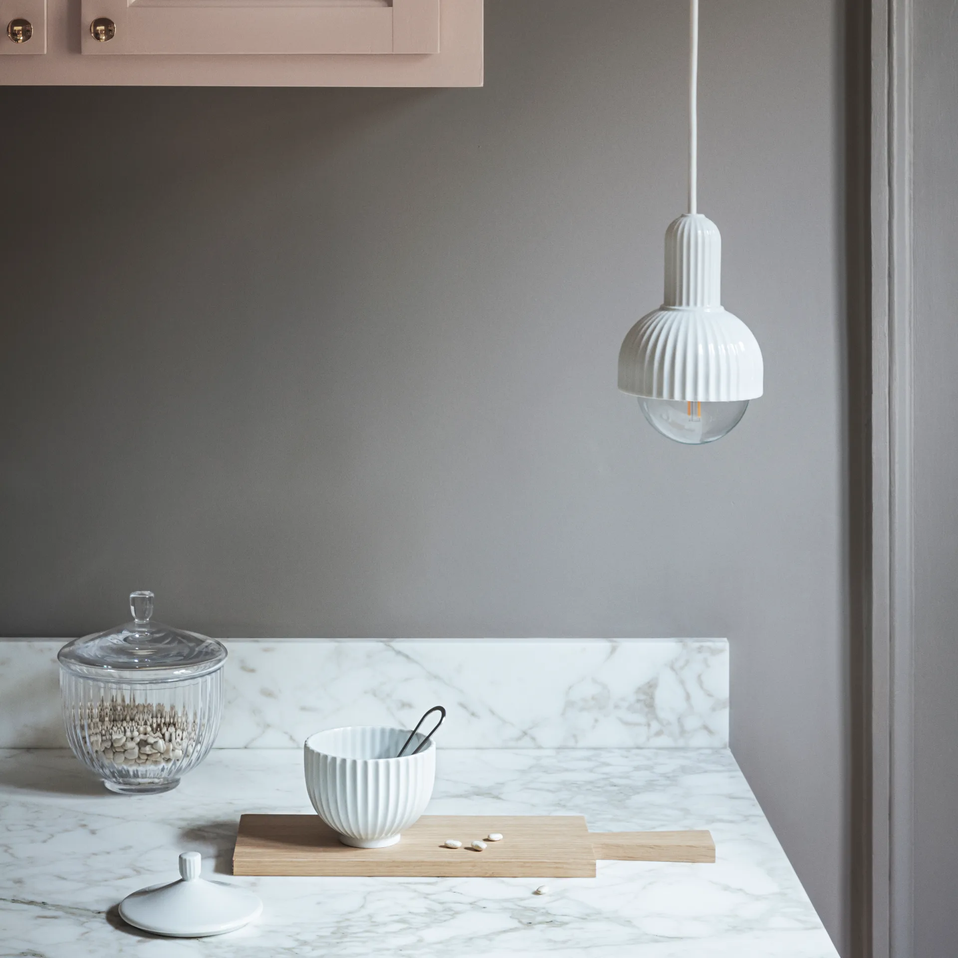 Lyngby taklampe, hvit Lyngby Porcelæn
