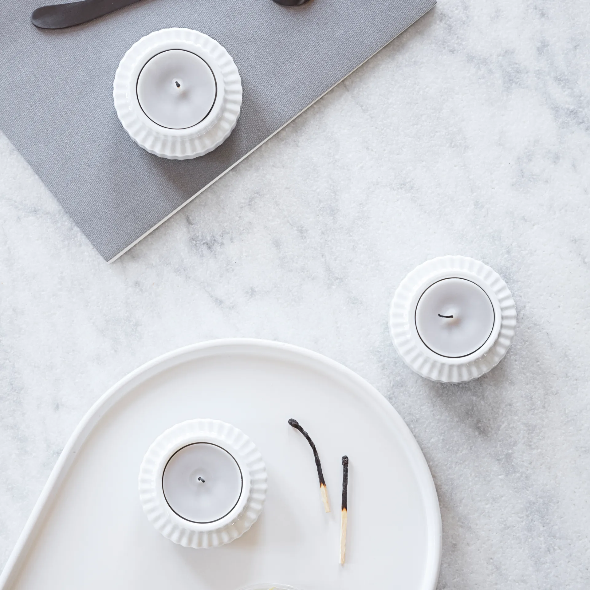 Lyngby Telysholder Ø 6,5 cm 2-stk., hvit Lyngby Porcelæn