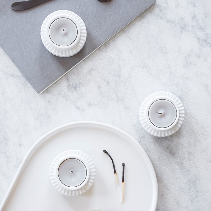 Lyngby Telysholder Ø 6,5 cm 2-stk., hvit Lyngby Porcelæn