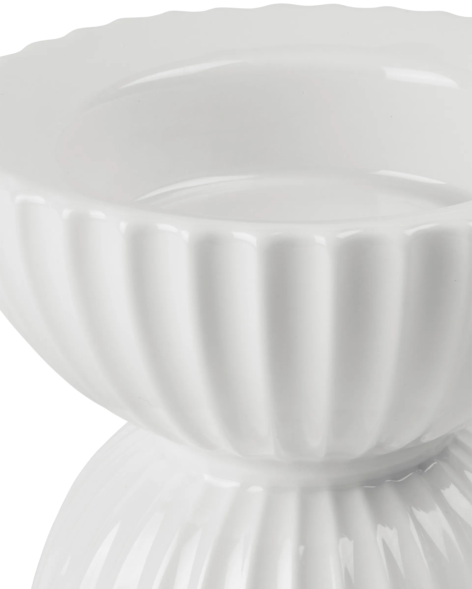 Lyngby Tura kubbelysestake Ø 11,5 cm, Hvit Lyngby Porcelæn