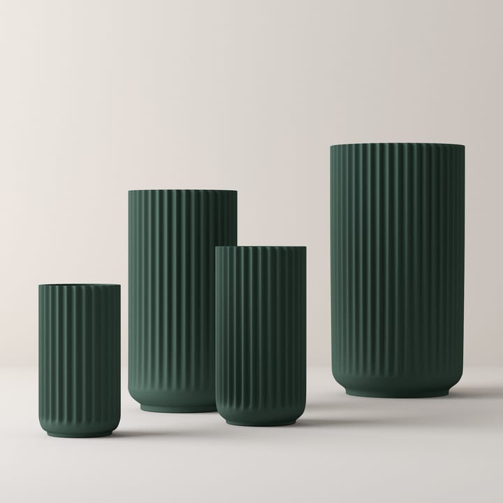 Lyngby vase Copenhagen grønn matt - 12 cm - Lyngby Porcelæn