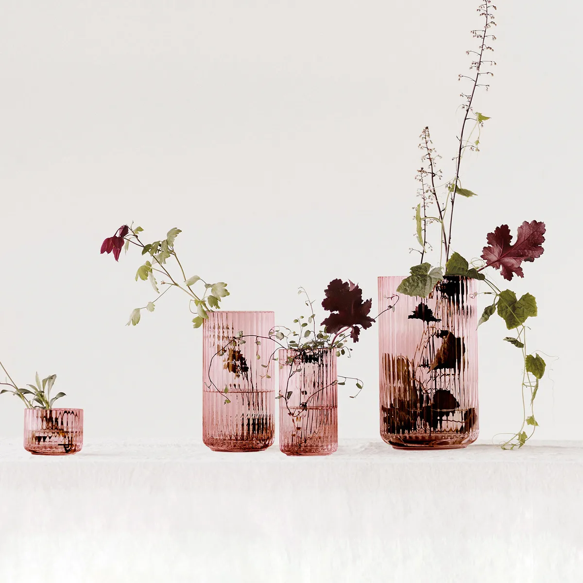Lyngby vase glass burgunder, 38 cm Lyngby Porcelæn