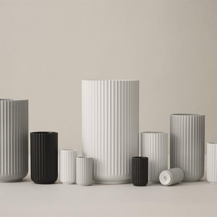 Lyngby vase sort matt, 20 cm Lyngby Porcelæn