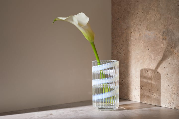 Lyngby Vase, White swirl, 15,5 cm Lyngby Porcelæn