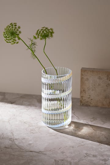 Lyngby Vase - White swirl, 25 cm - Lyngby Porcelæn
