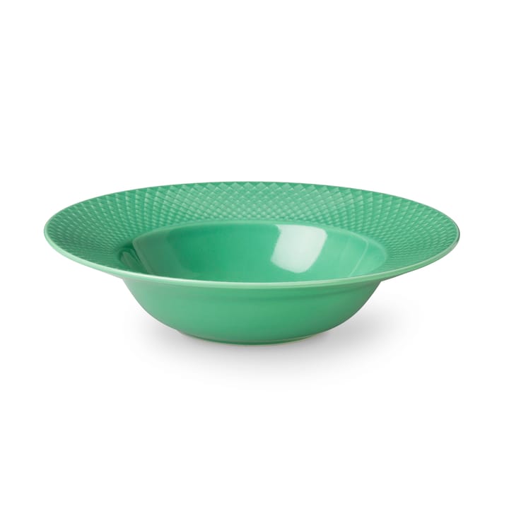 Rhombe dyp tallerken grønn - 24,5 cm - Lyngby Porcelæn