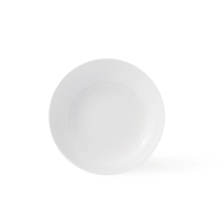 Rhombe dyp tallerken hvit - Ø 20 cm - Lyngby Porcelæn