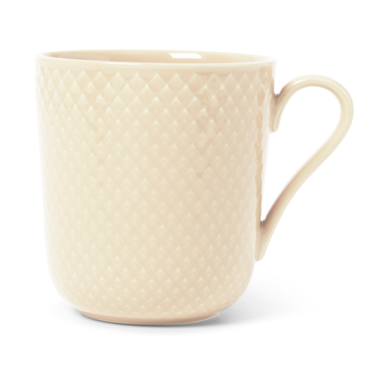 Lyngby Porcelæn Rhombe Earth krus 39 cl Marble | Skandinavisk Design | Kaffekopper | Hvit