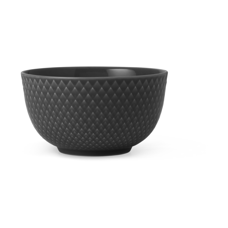 Lyngby Porcelæn - Rhombe Earth skål 11 cm slate