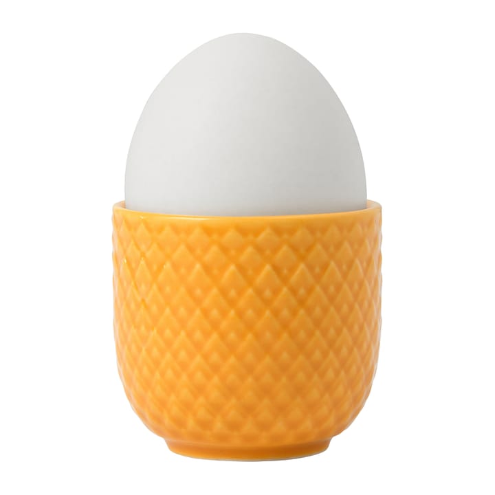 Rhombe eggeglass Ø 5 cm - Gul - Lyngby Porcelæn