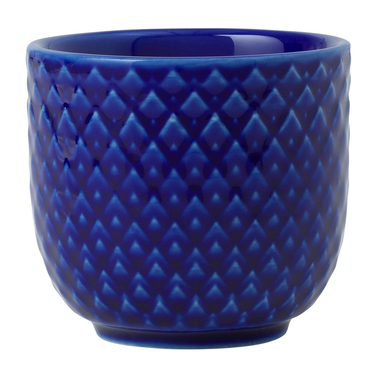 Lyngby Porcelæn Rhombe eggeglass 5 cm Mrkeblå | Skandinavisk Design | Eggeglass | Blå