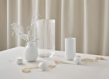 Rhombe julekule Ø7 cm - hvit - Lyngby Porcelæn