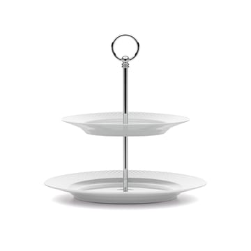 Rhombe kakefat Ø 27 cm - hvit - Lyngby Porcelæn