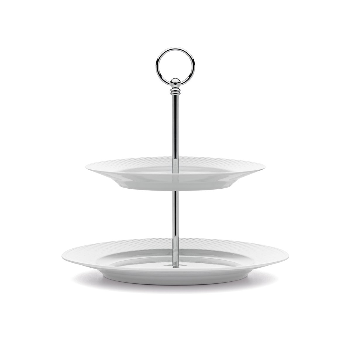 Rhombe kakefat Ø 27 cm hvit