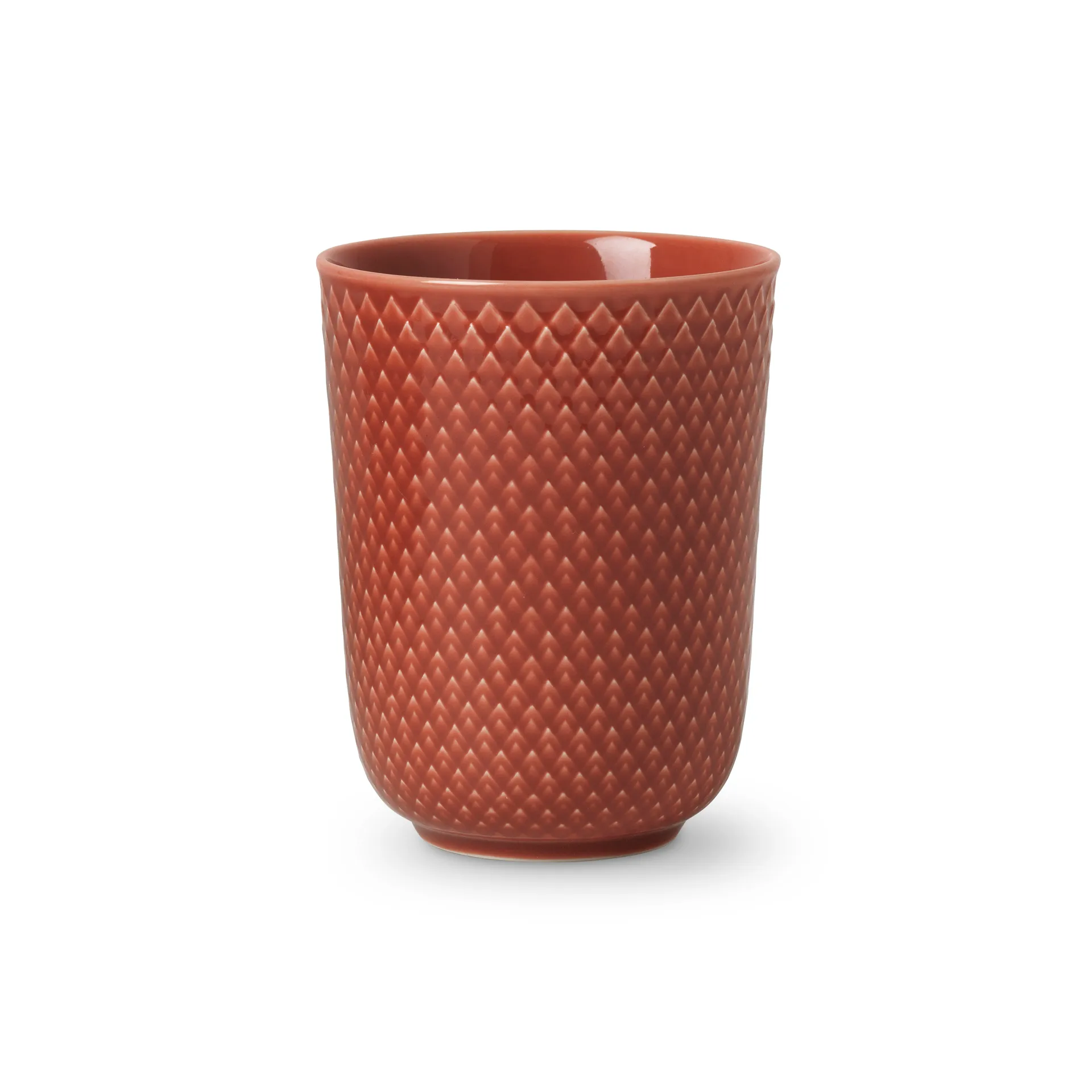 Rhombe kopp uten hank 33 cl, Terracotta Lyngby Porcelæn