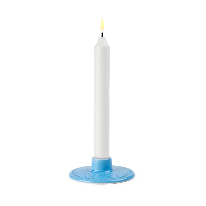 Rhombe lysestake 3 cm - Blå - Lyngby Porcelæn
