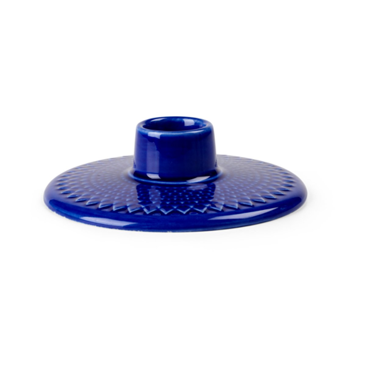 Lyngby Porcelæn - Rhombe Color lysestake 3 cm mørk blå