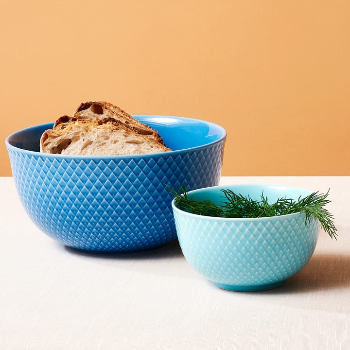 Rhombe serveringskål Ø17,5 cm, Blå Lyngby Porcelæn