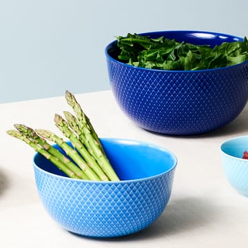 Rhombe serveringskål Ø17,5 cm - Blå - Lyngby Porcelæn