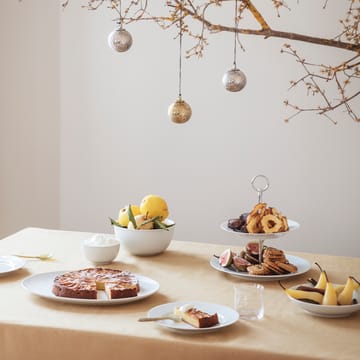 Rhombe serveringskål Ø17,5 cm - hvit - Lyngby Porcelæn