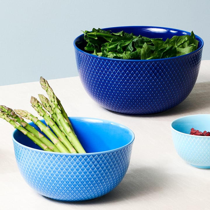 Rhombe serveringskål Ø22 cm, Mørkeblå Lyngby Porcelæn